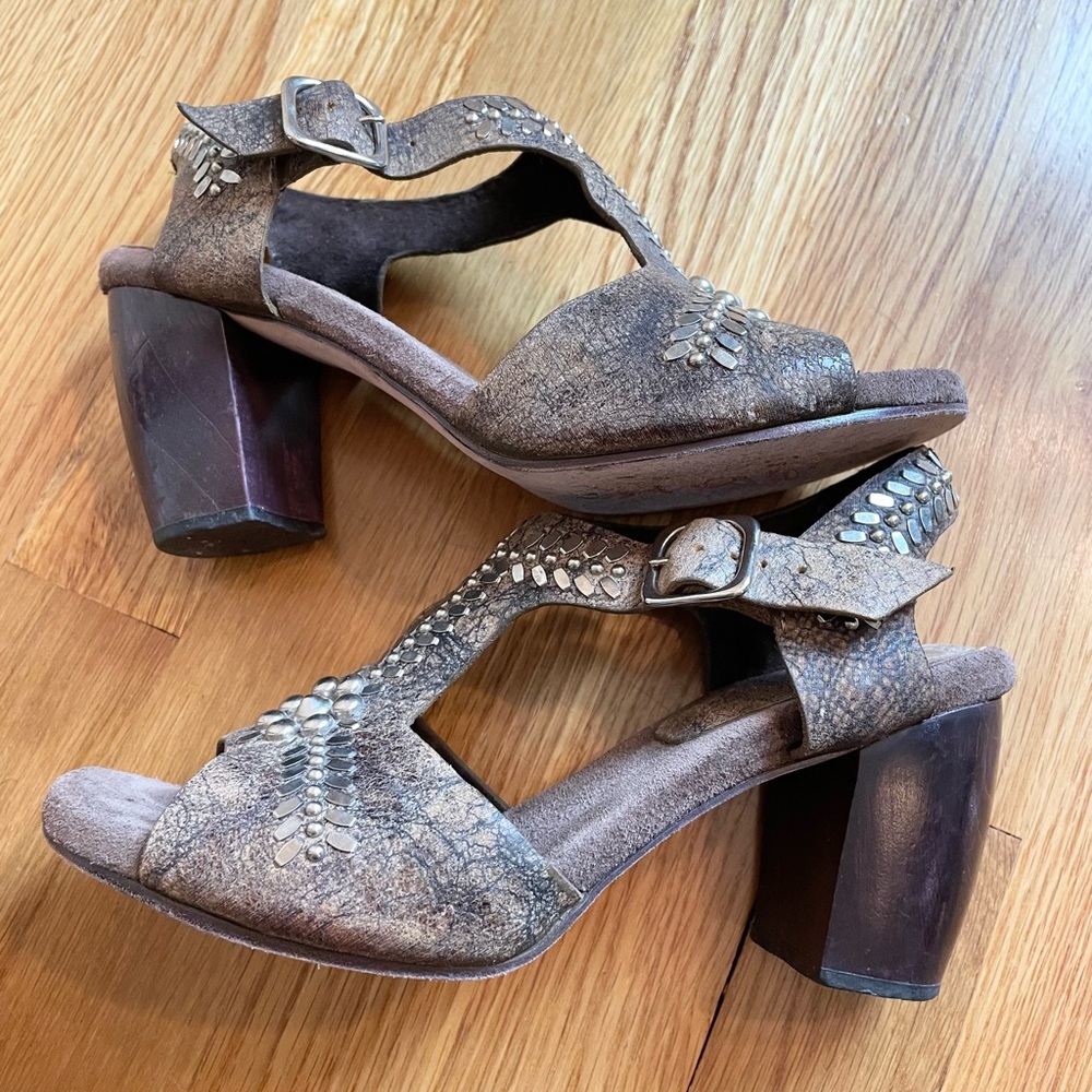 Calleen Cordero silver studded Heeled Sandals - Picture 4 of 11